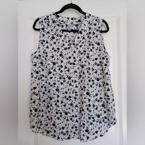 sz L dressy flowered tank top